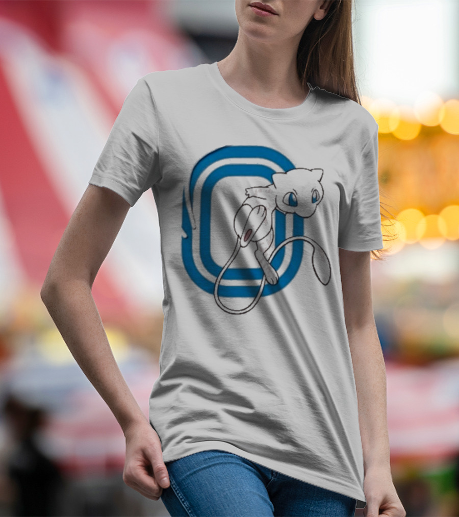 Overtime Pokémon Mew Blue Iconic Character Design T-Shirt