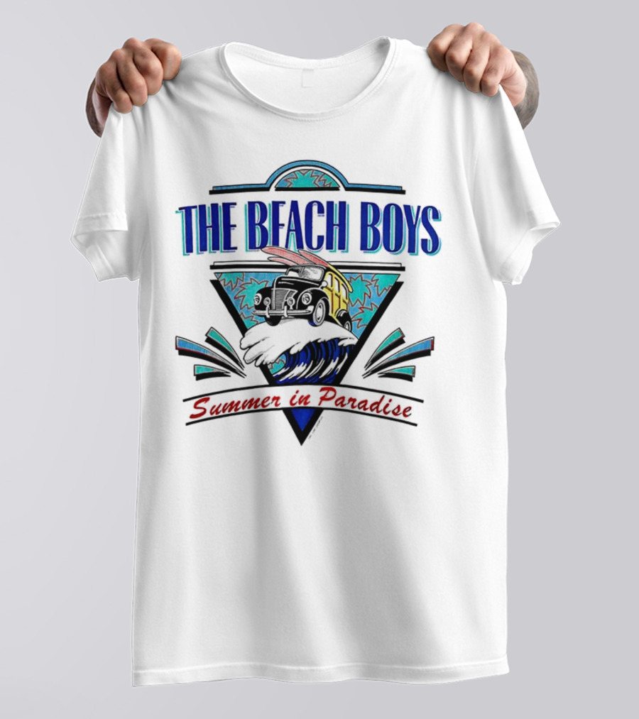 The Beach Boys Summer In Paradise Tour 1995 Wave And Triangle Icon T-Shirt