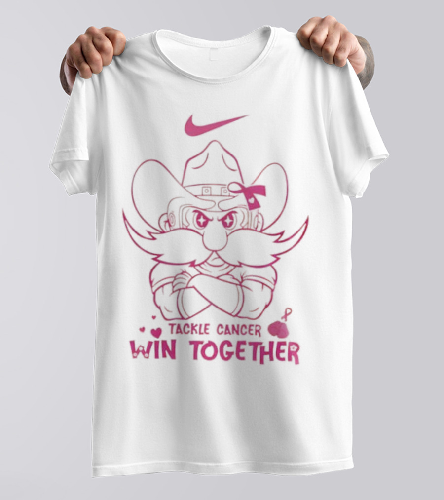 Texas Tech Red Raiders Win Together Tackle Cancer We Wear Pink October Nike T-Shirt
