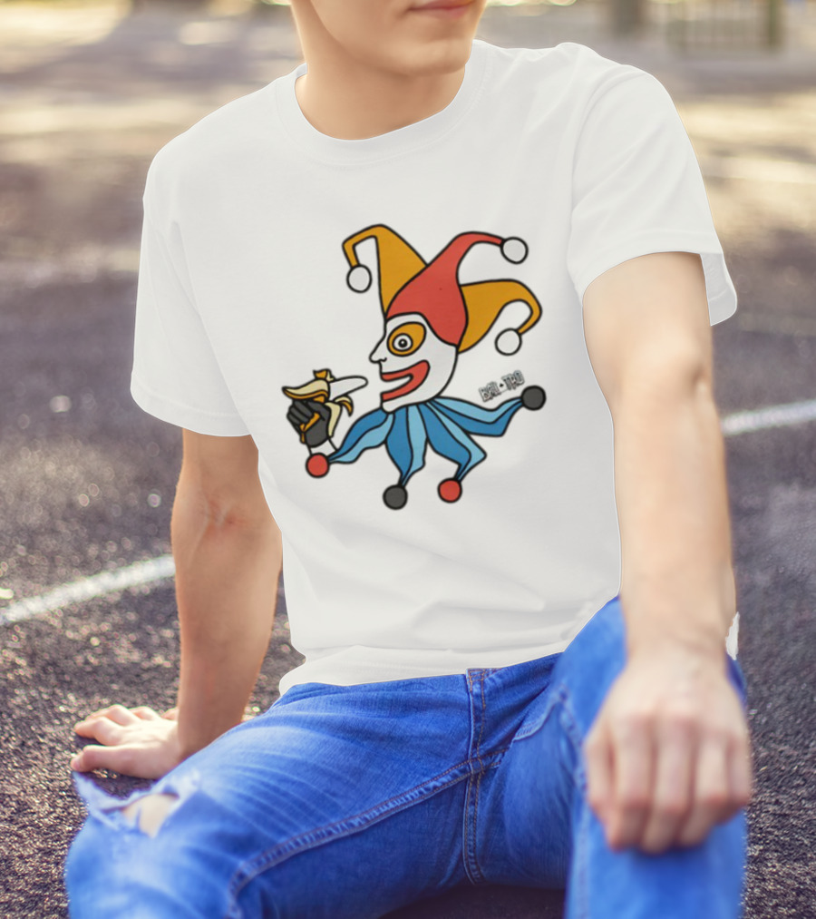 April Fools Jester With Banana Comic T-Shirt
