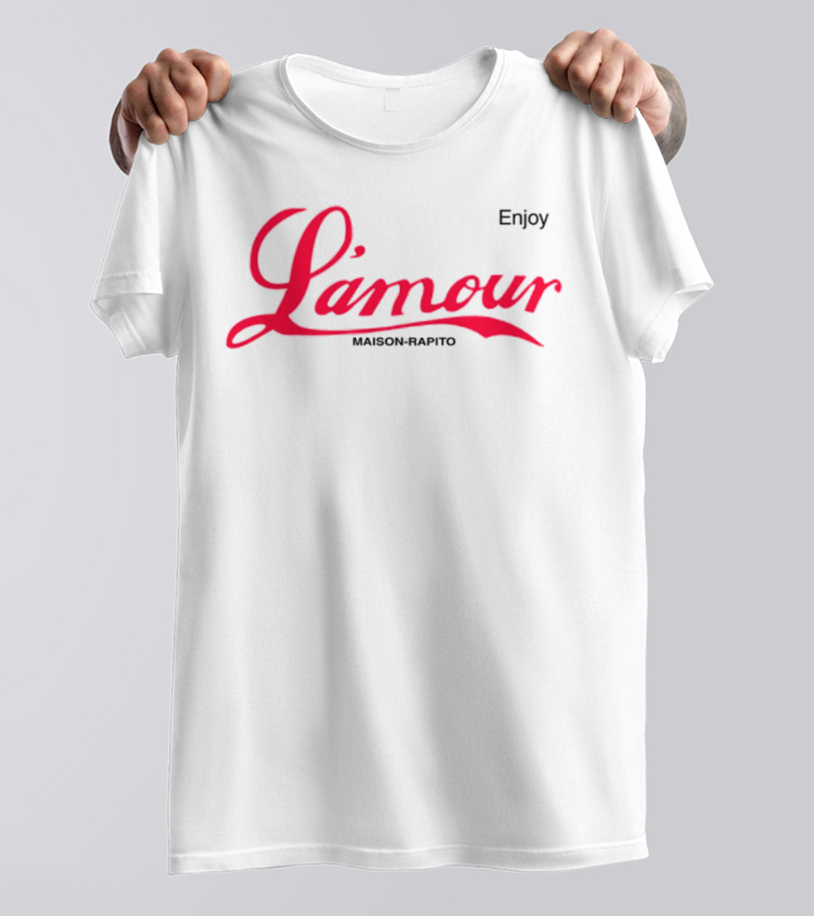 Enjoy L'amour Maison Rapito Red Script T-Shirt