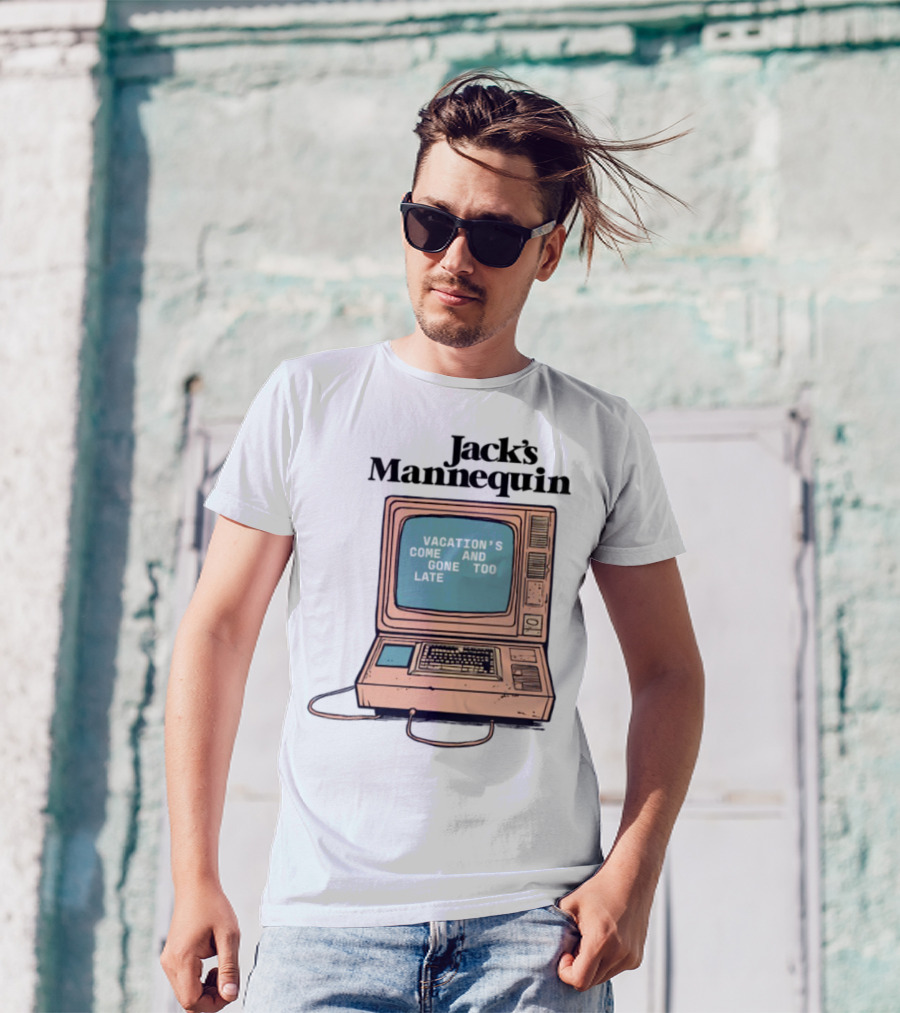 Jack's Mannequin Vacation Retro Computer Aesthetic T-Shirt