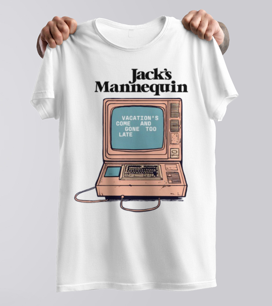 Jack's Mannequin Vacation Retro Computer Aesthetic T-Shirt