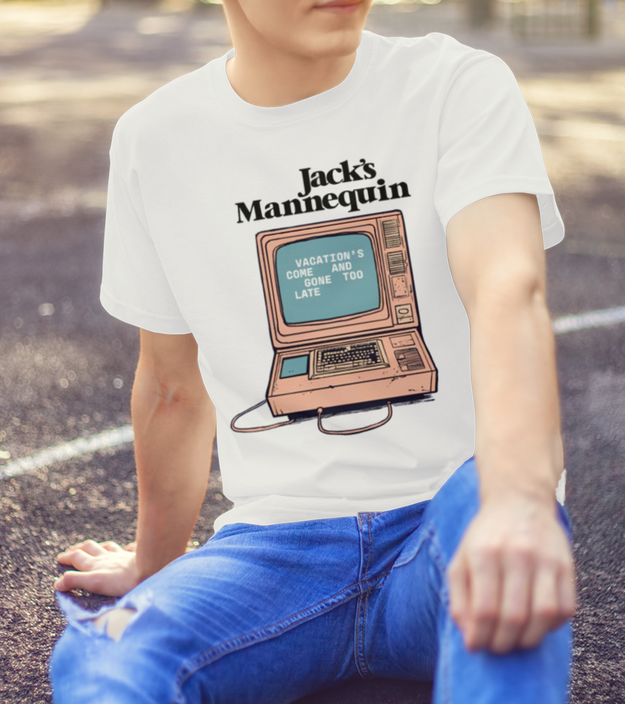 Jack's Mannequin Vacation Retro Computer Aesthetic T-Shirt