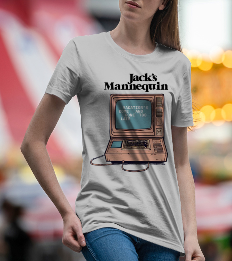 Jack's Mannequin Vacation Retro Computer Aesthetic T-Shirt