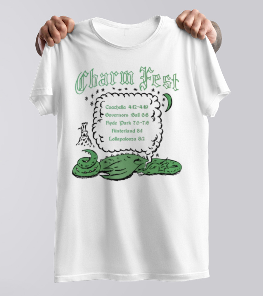 Charm Fest Coachella Governors Ball Hyde Park Primavera Hellapaloosa 2025 T-Shirt