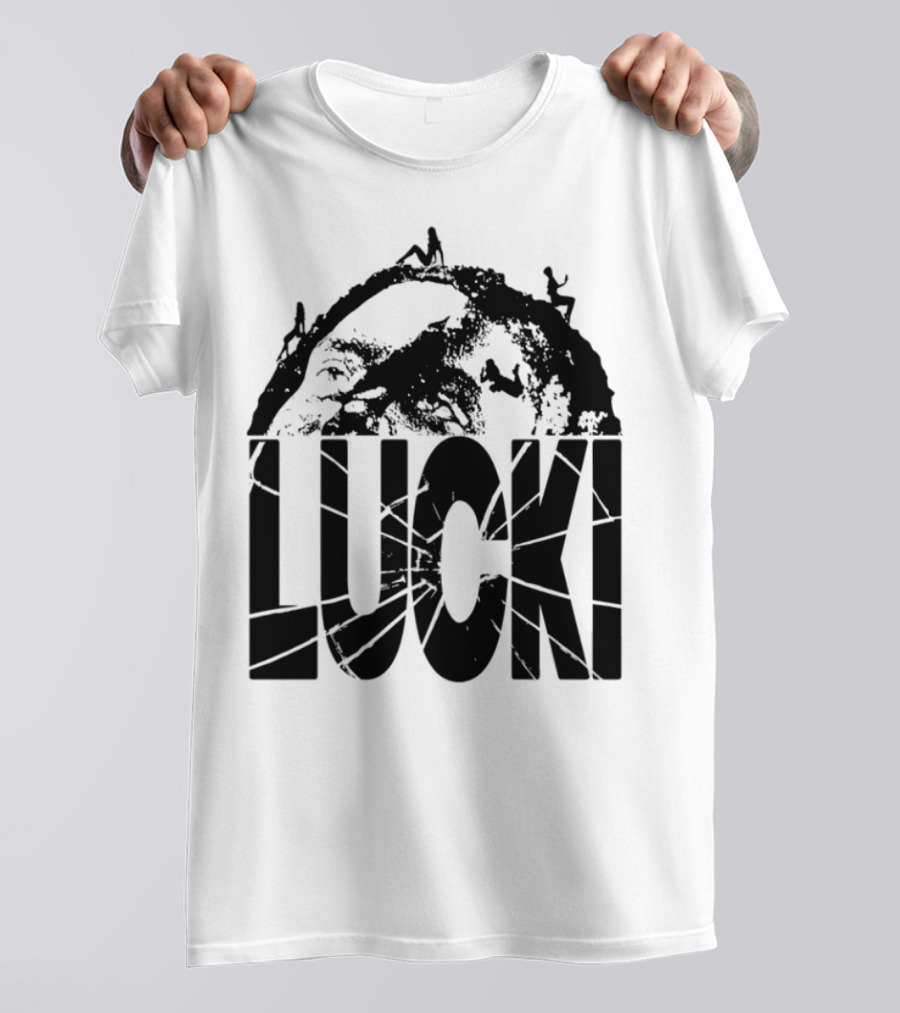Lucki Vault White Lucki Text And Stars T-Shirt