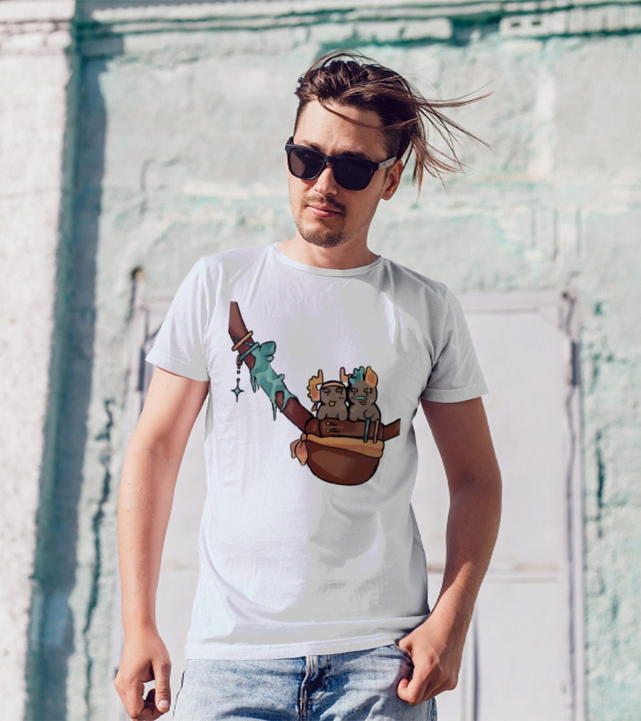 Coilpunk Steamcoil Phighting Cute Duo In Bag With Antlers And Spear T-Shirt