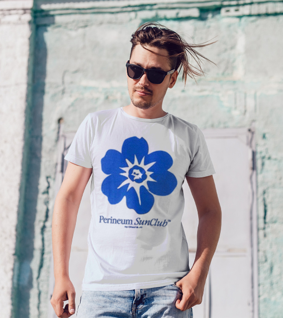 Chad And JT Perineum SunClub Bumflower Blue Blossom T-Shirt