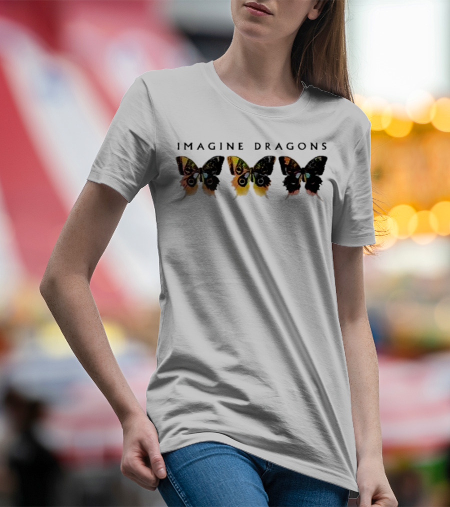 Imagine Dragons Butterfly Trio Pattern T-Shirt