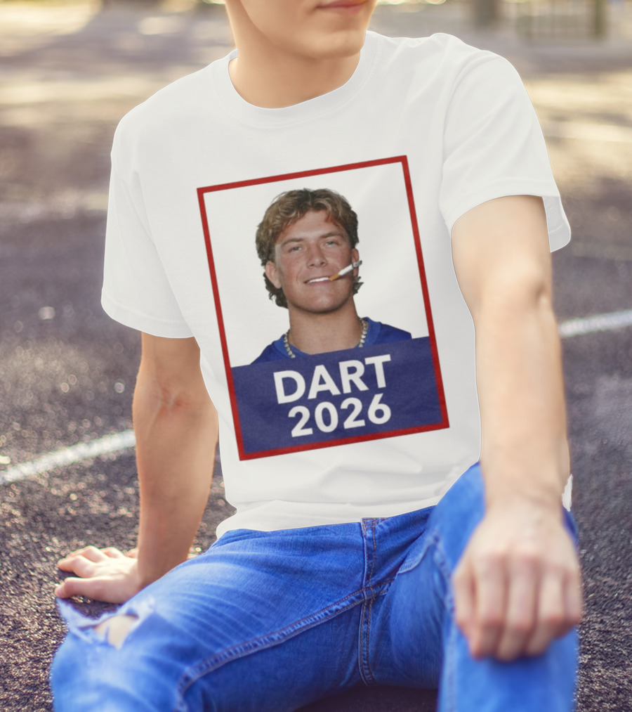 Dart 2026 Cigarette Image Red Frame T-Shirt