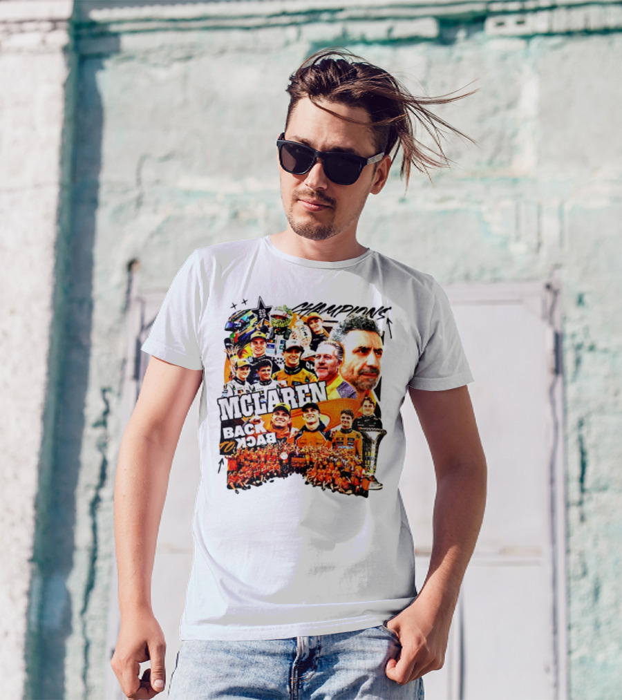 McLaren 2025 Back To Back Formula 1 World Constructors’ Championship Victory T-Shirt