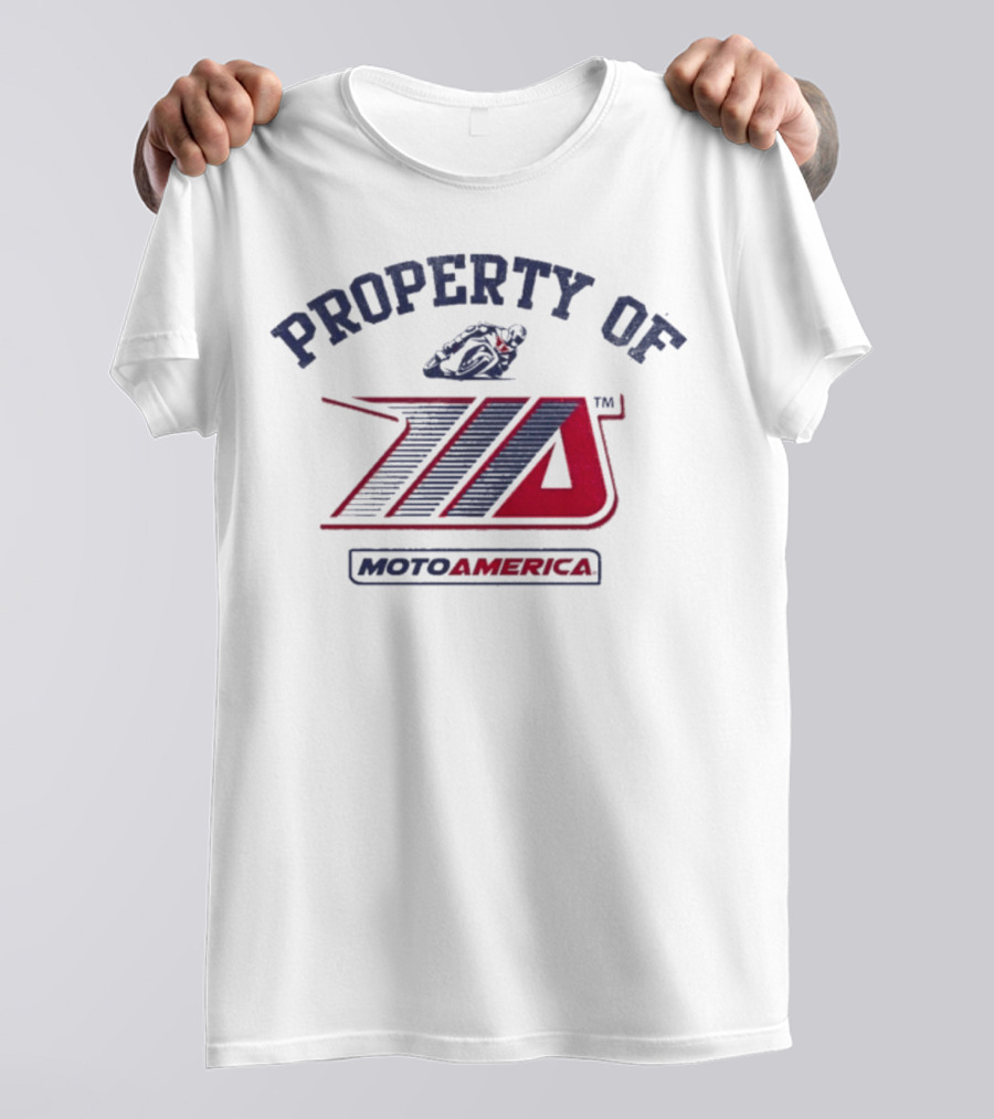 Property Of MotoAmerica Racing With Official Logo T-Shirt