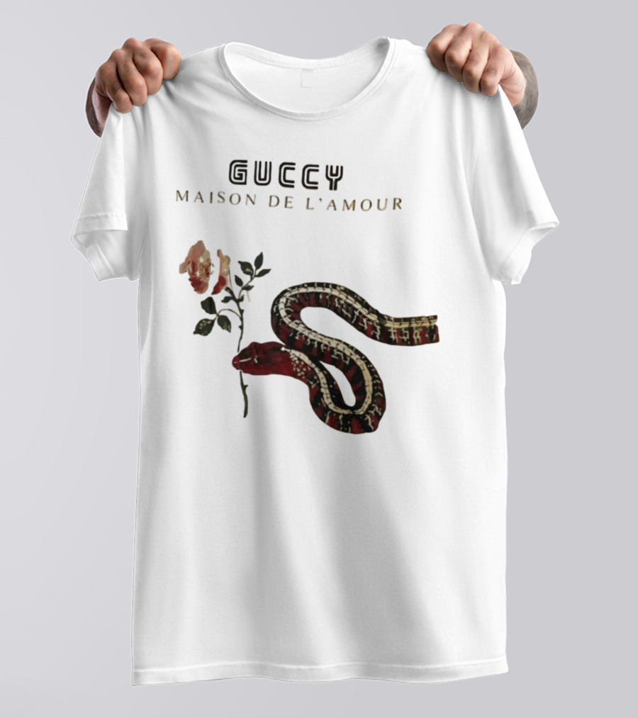 Guccy Maison De L’amour Snake And Rose T-Shirt