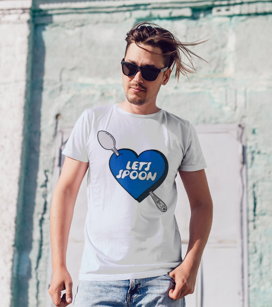 Staycool X Good Culture Let’s Spoon Heart Blue Design With Spoons T-Shirt