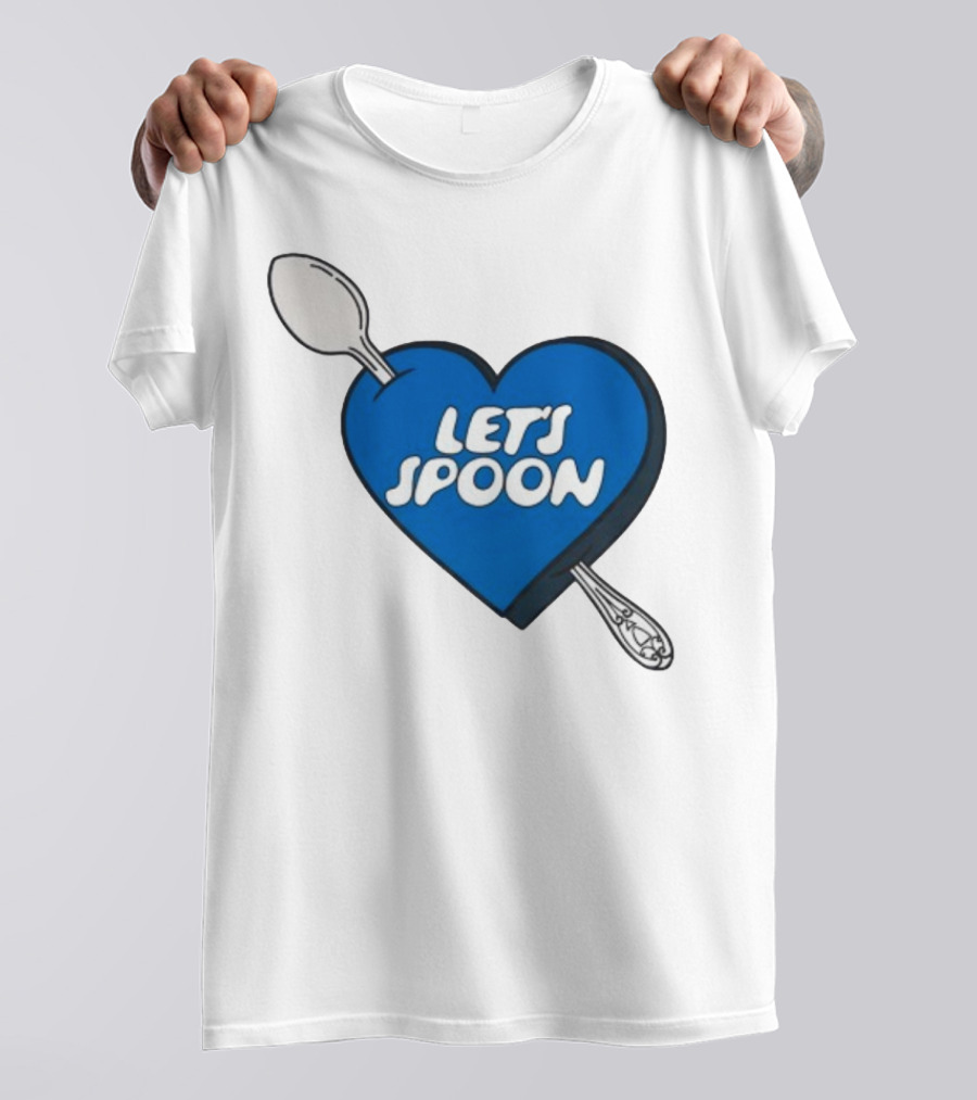 Staycool X Good Culture Let’s Spoon Heart Blue Design With Spoons T-Shirt