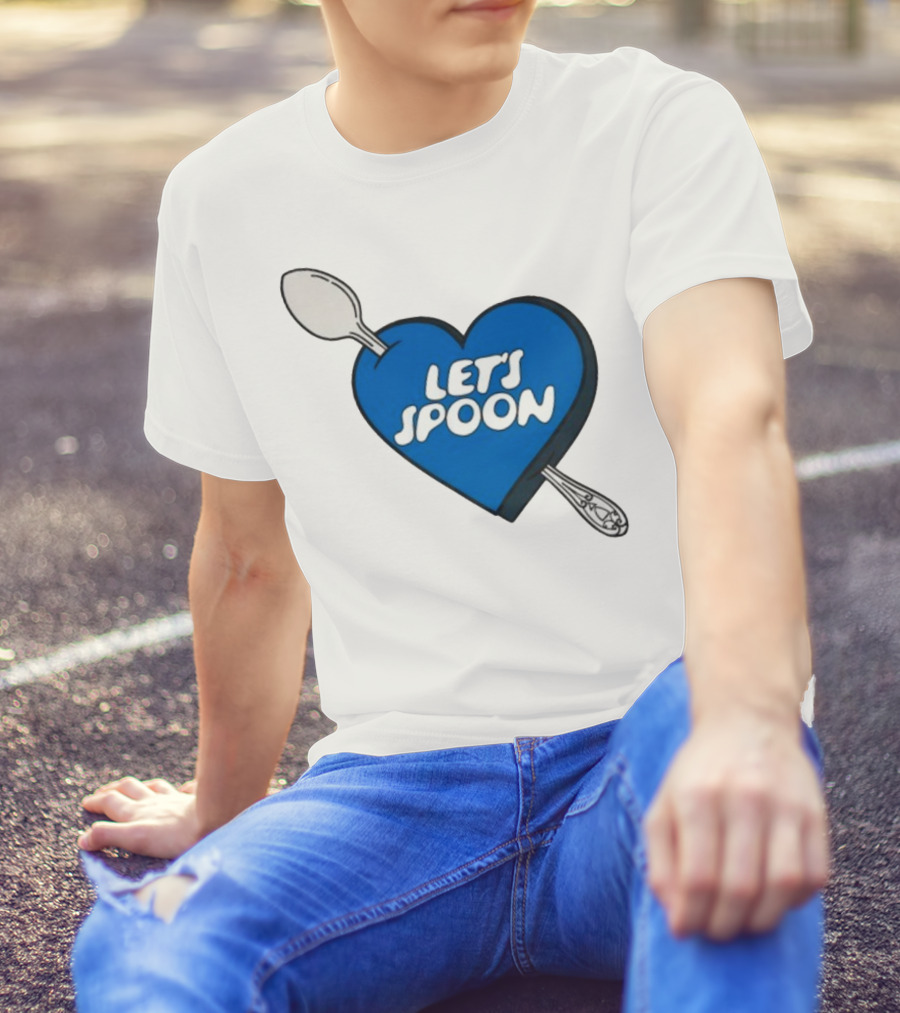 Staycool X Good Culture Let’s Spoon Heart Blue Design With Spoons T-Shirt