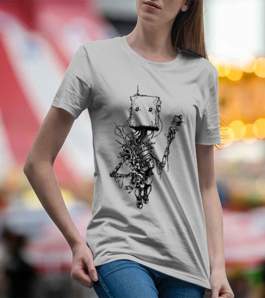 Butterfly Bot Robo Nature Fusion T-Shirt