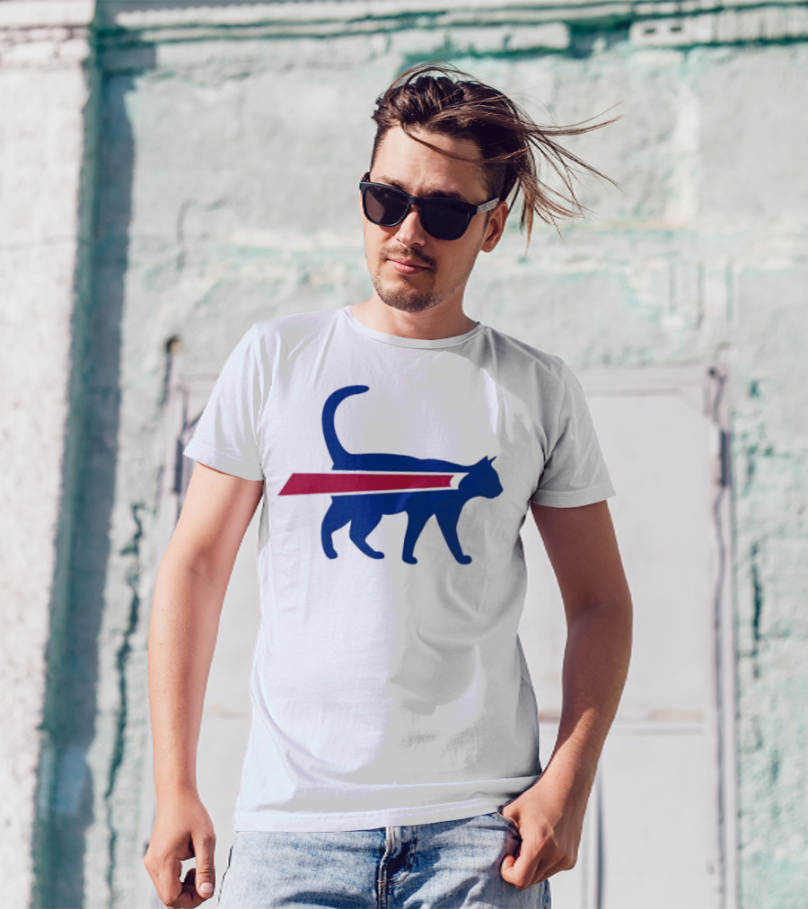 Cat Mafia X Buffalo Bills Baseball Collaboration T-Shirt