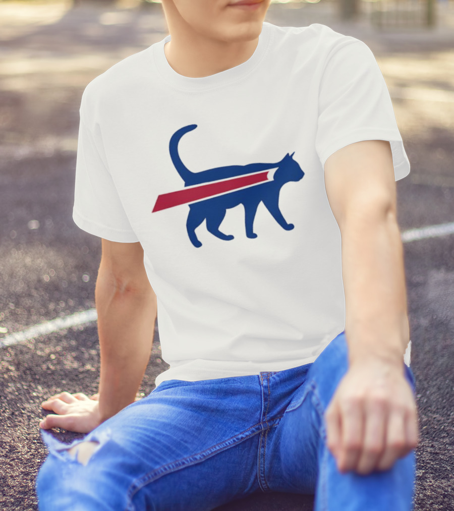 Cat Mafia X Buffalo Bills Baseball Collaboration T-Shirt