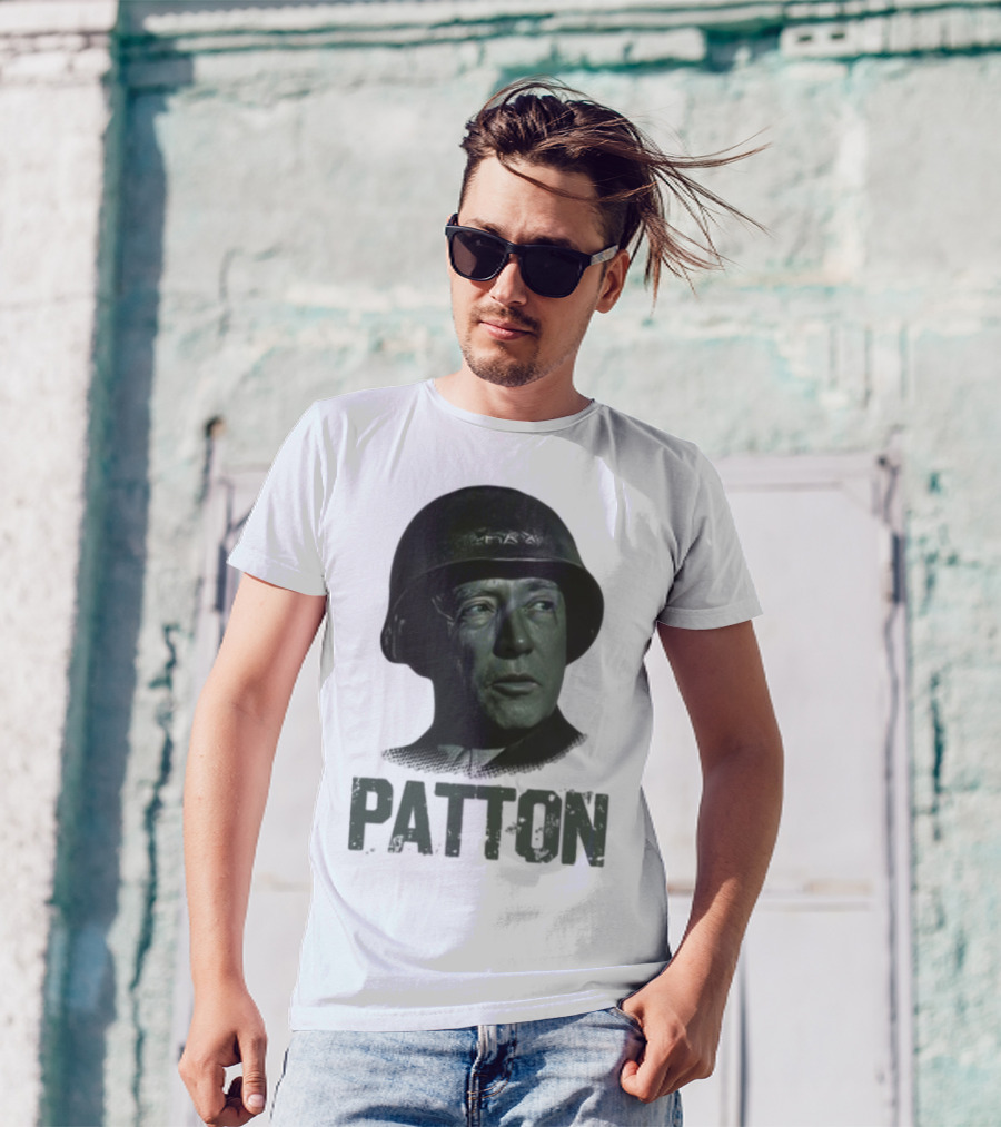 Fightbackpodcast General Patton Image With Patton Text T-Shirt