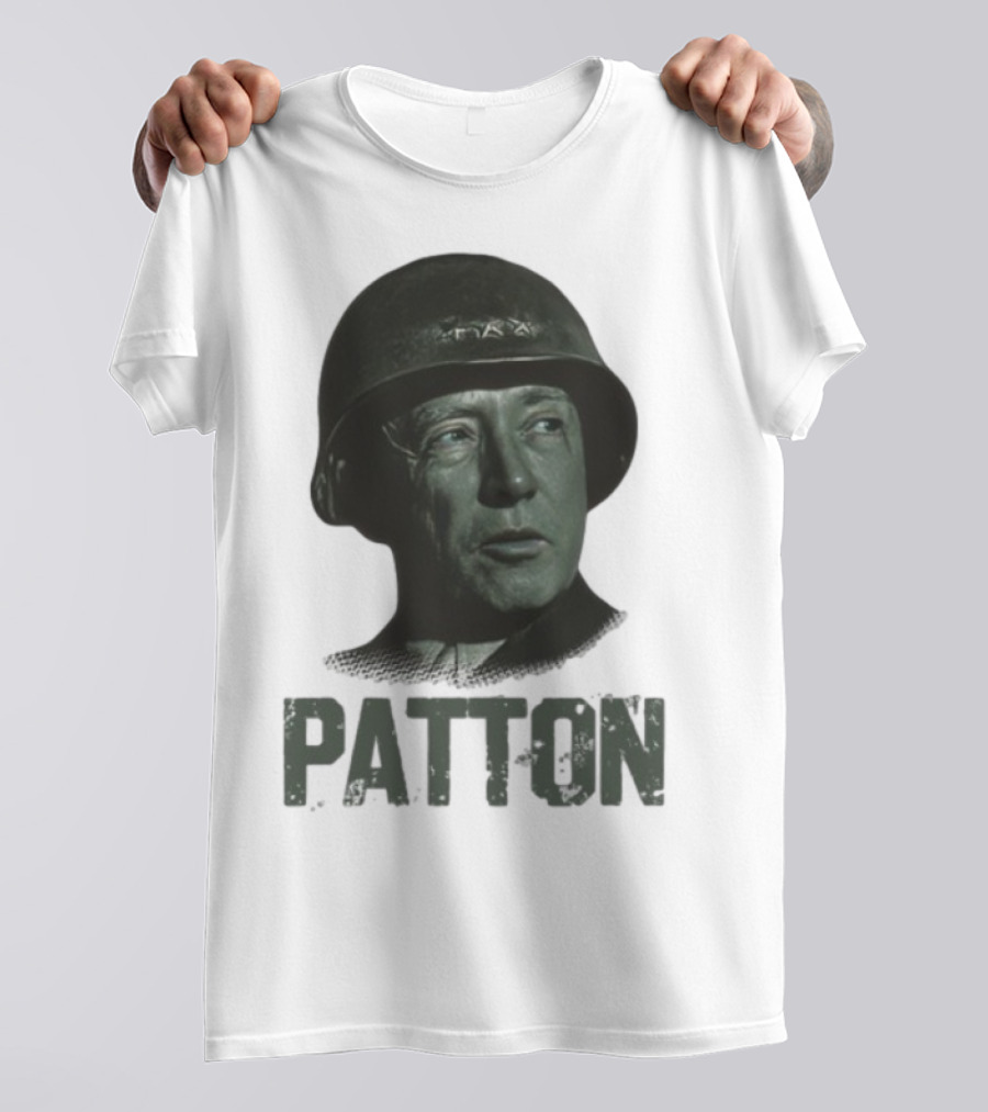 Fightbackpodcast General Patton Image With Patton Text T-Shirt