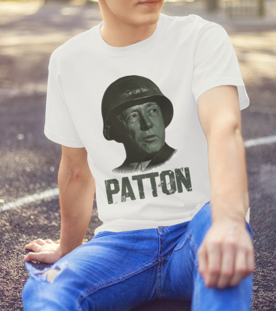 Fightbackpodcast General Patton Image With Patton Text T-Shirt