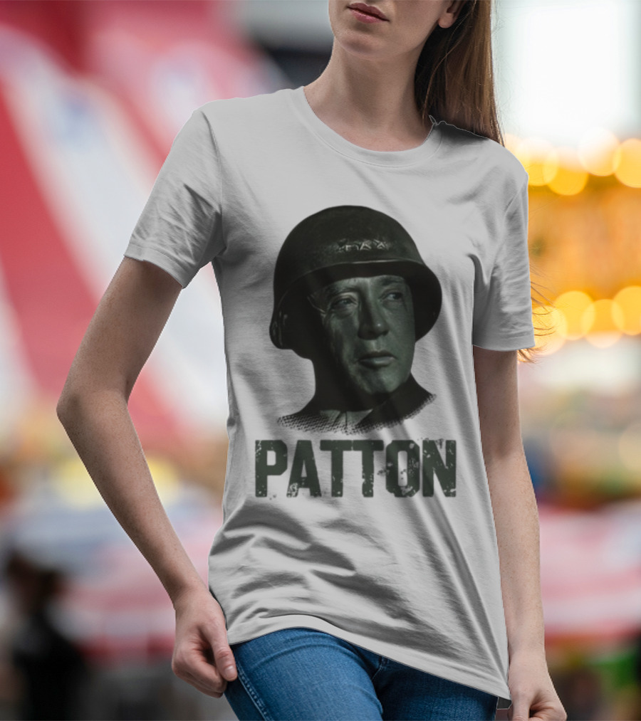 Fightbackpodcast General Patton Image With Patton Text T-Shirt