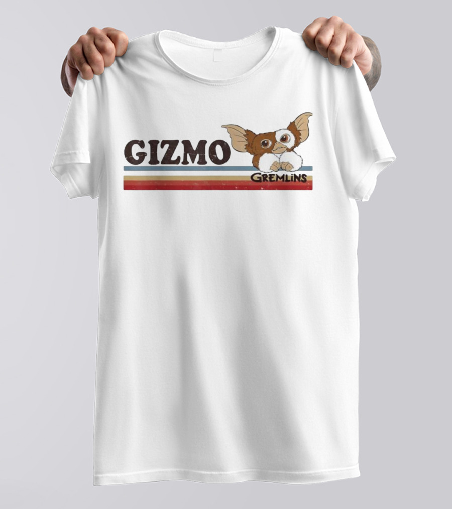 Gizmo Gremlins Vintage Stripes Retro Rainbow Style T-Shirt