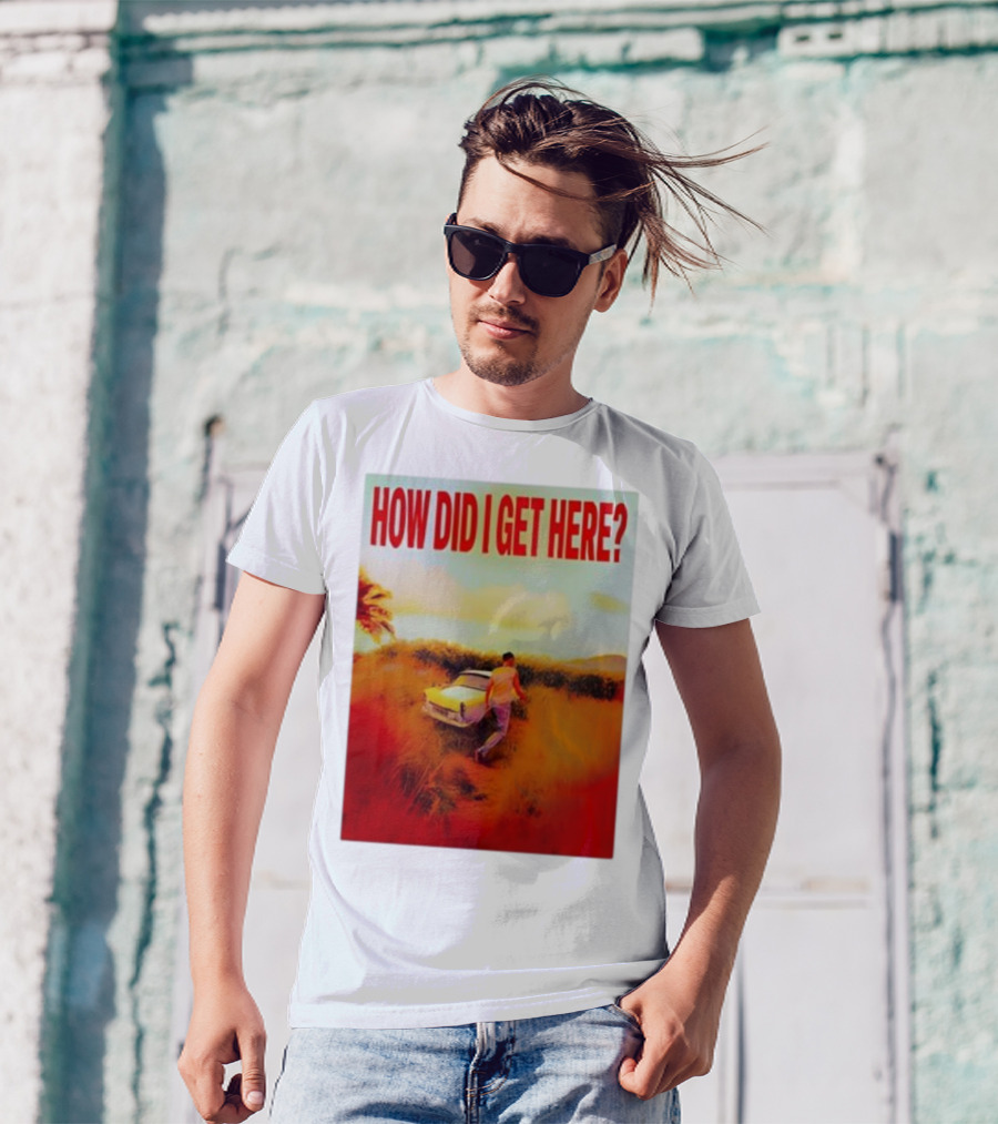 Louis Tomlinson How Did I Get Here Red Text Vintage Car Scene T-Shirt