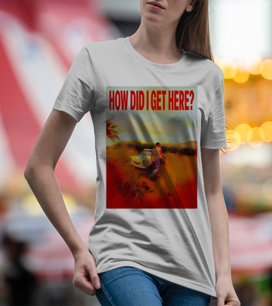 Louis Tomlinson How Did I Get Here Red Text Vintage Car Scene T-Shirt