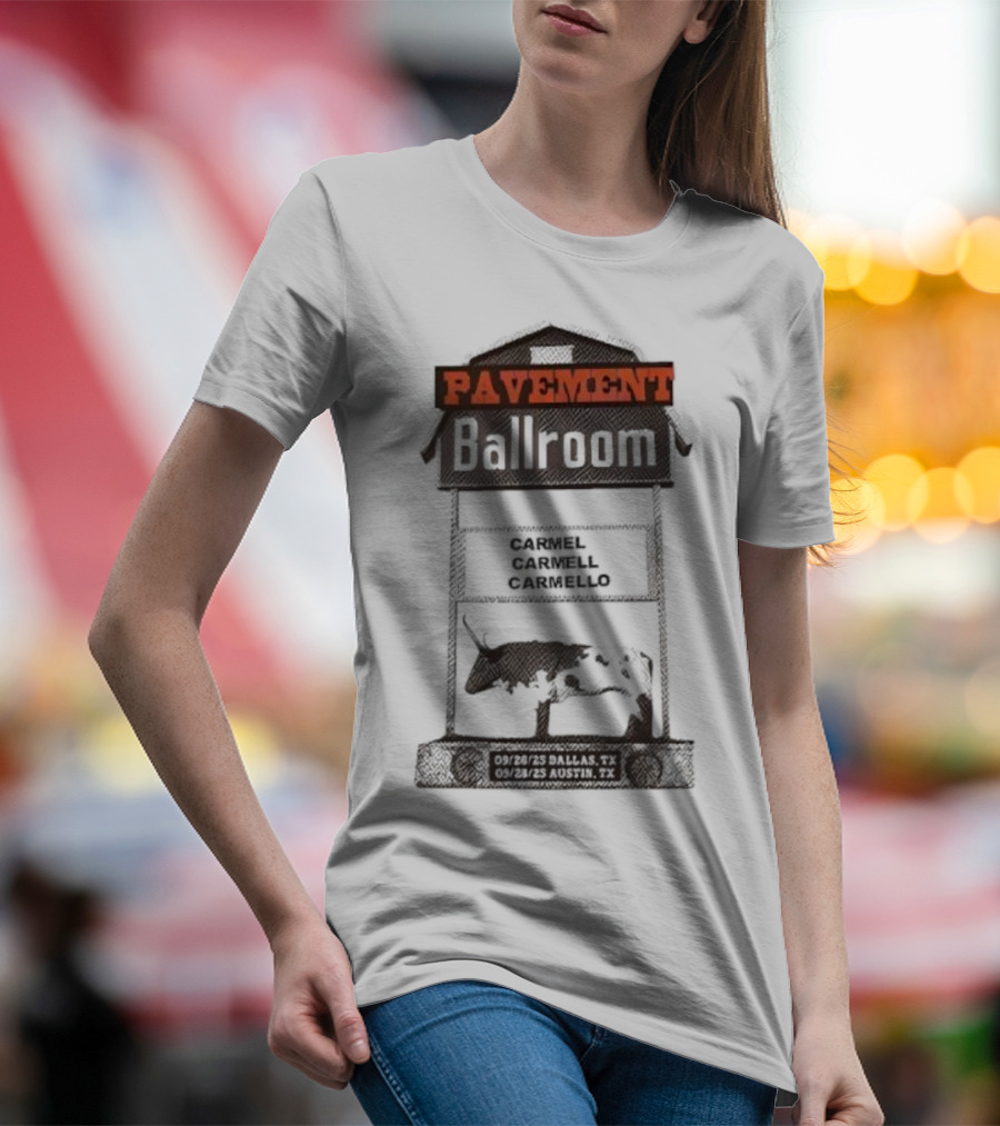 Pavement Ballroom Tour Texas 2025 Carmel Carmell Carmello T-Shirt