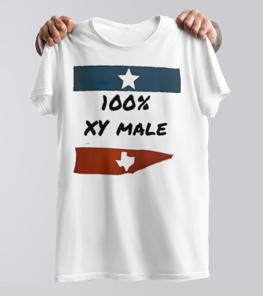 Texas Star 100 Percent XY Male Flag Design T-Shirt