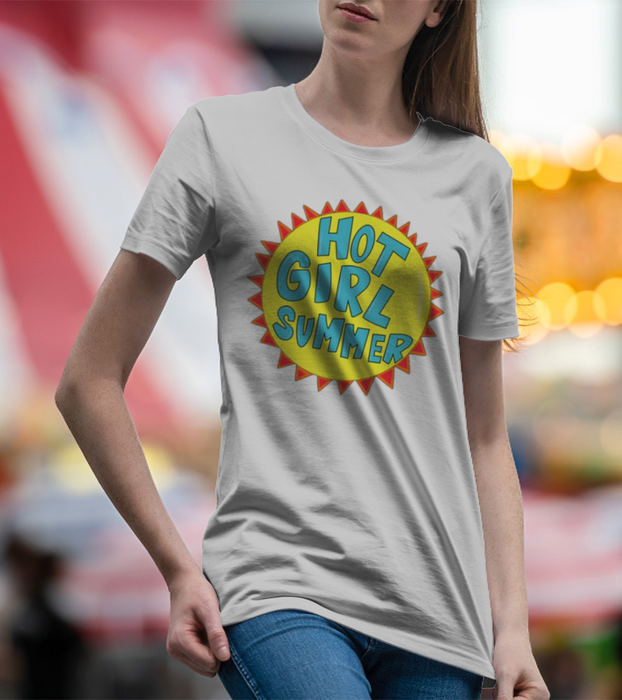 The Beaver Family Hot Girl Summer Sunburst Style T-Shirt