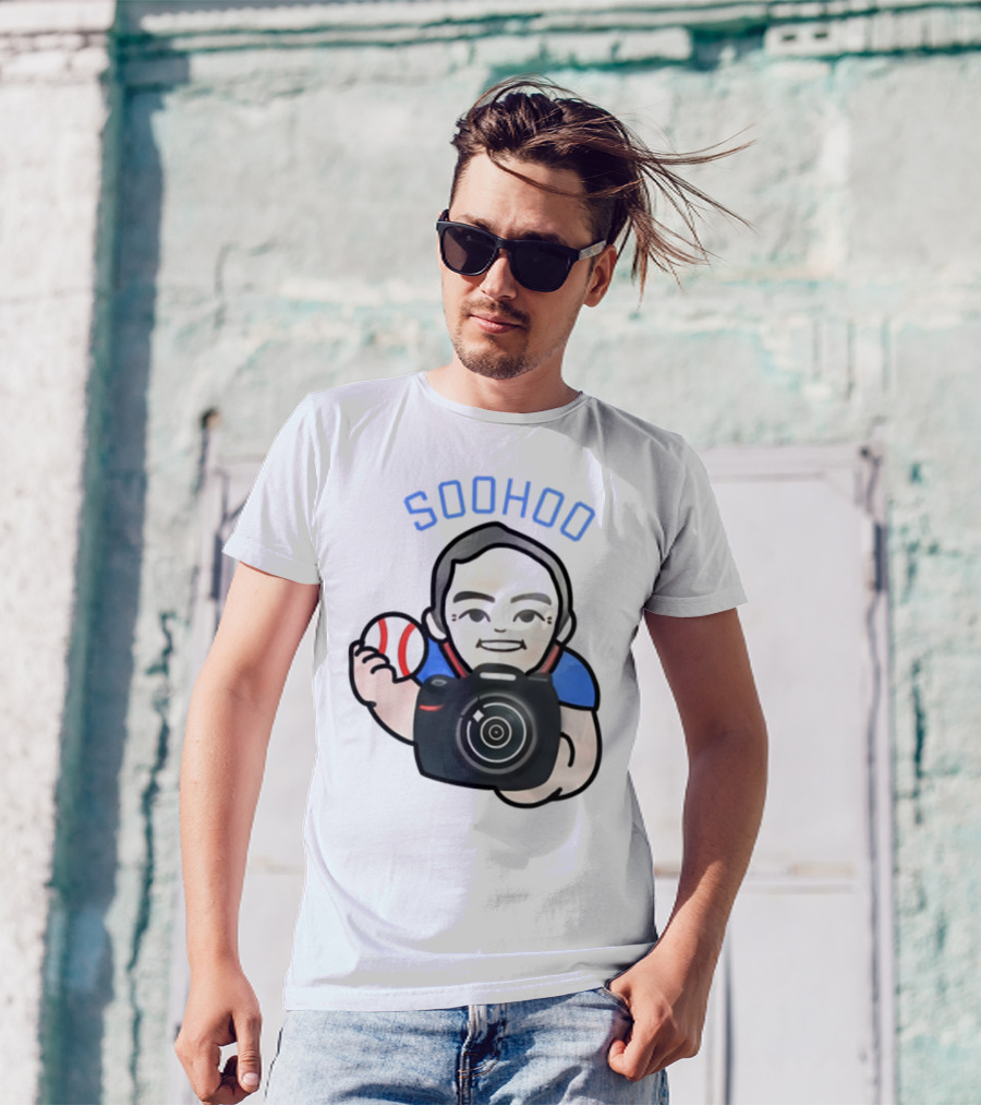 Soohoo Baseball Photographer Character Holding Camera And Ball T-Shirt
