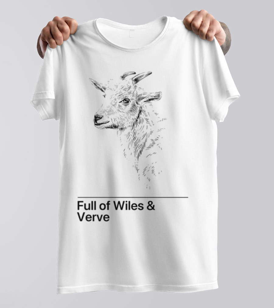 Dreamwieber Full Of Wiles Verve Goat Black And White T-Shirt