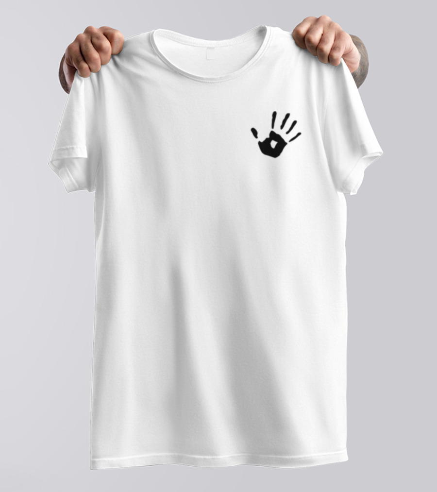 Davido Black Palm Imprint Unique Hand Symbol T-Shirt