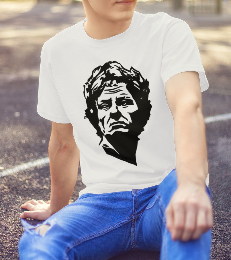Daily Roman Updates Julius Caesar Line Art Sketch T-Shirt