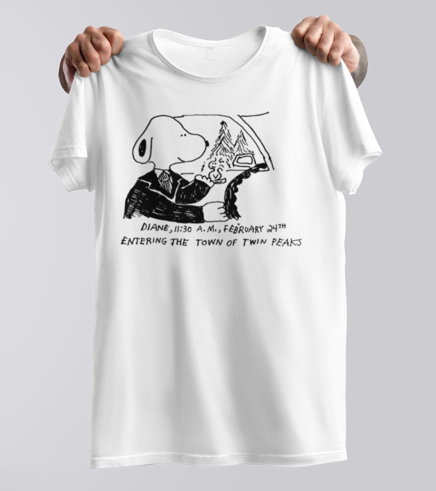 Dale Snooper Diane February 24th Entering The Town Of Twin Peaks T-Shirt