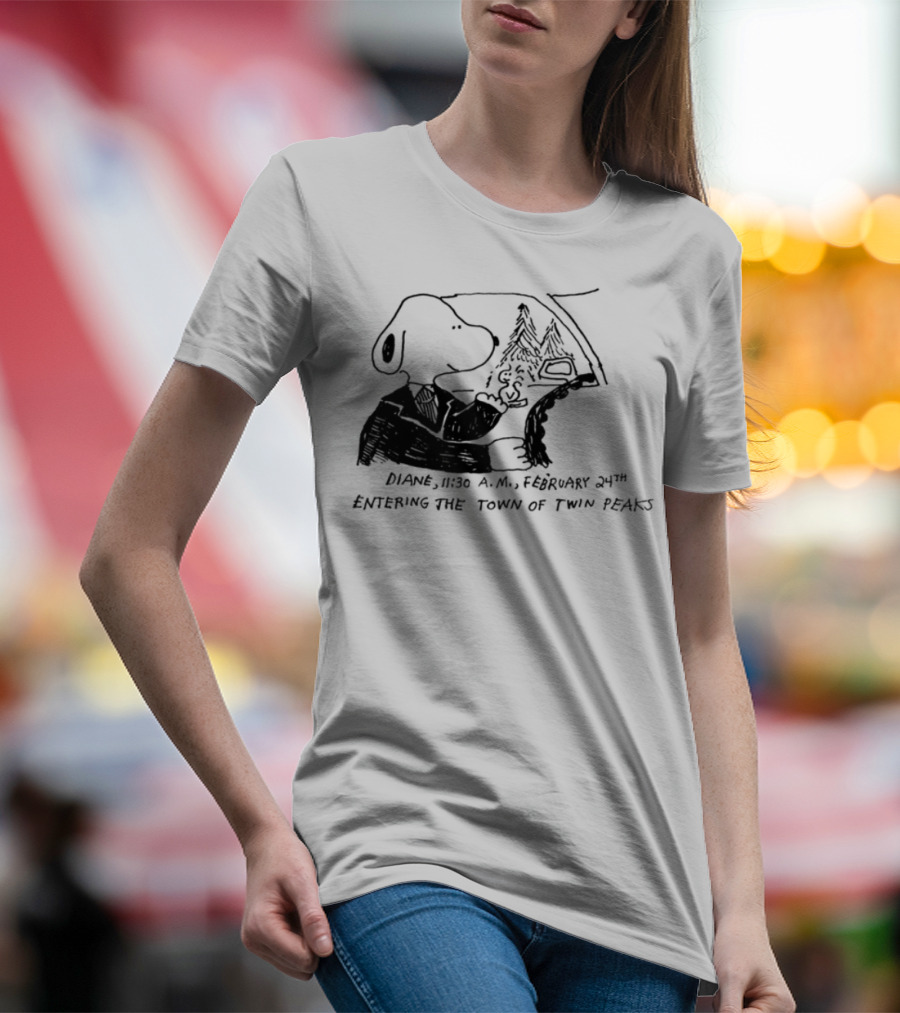 Dale Snooper Diane February 24th Entering The Town Of Twin Peaks T-Shirt