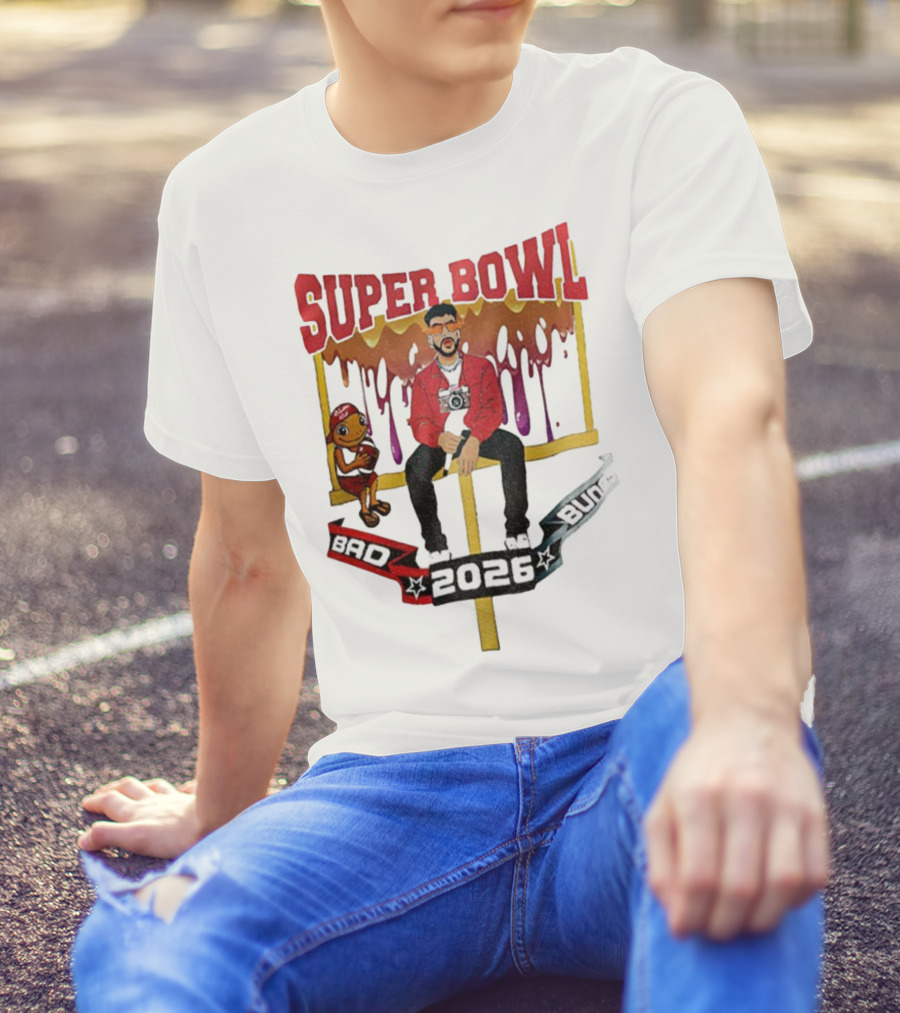 Bad Bunny Super Bowl LX 2026 Cartoon Puerto Rico Benito Bowl T-Shirt