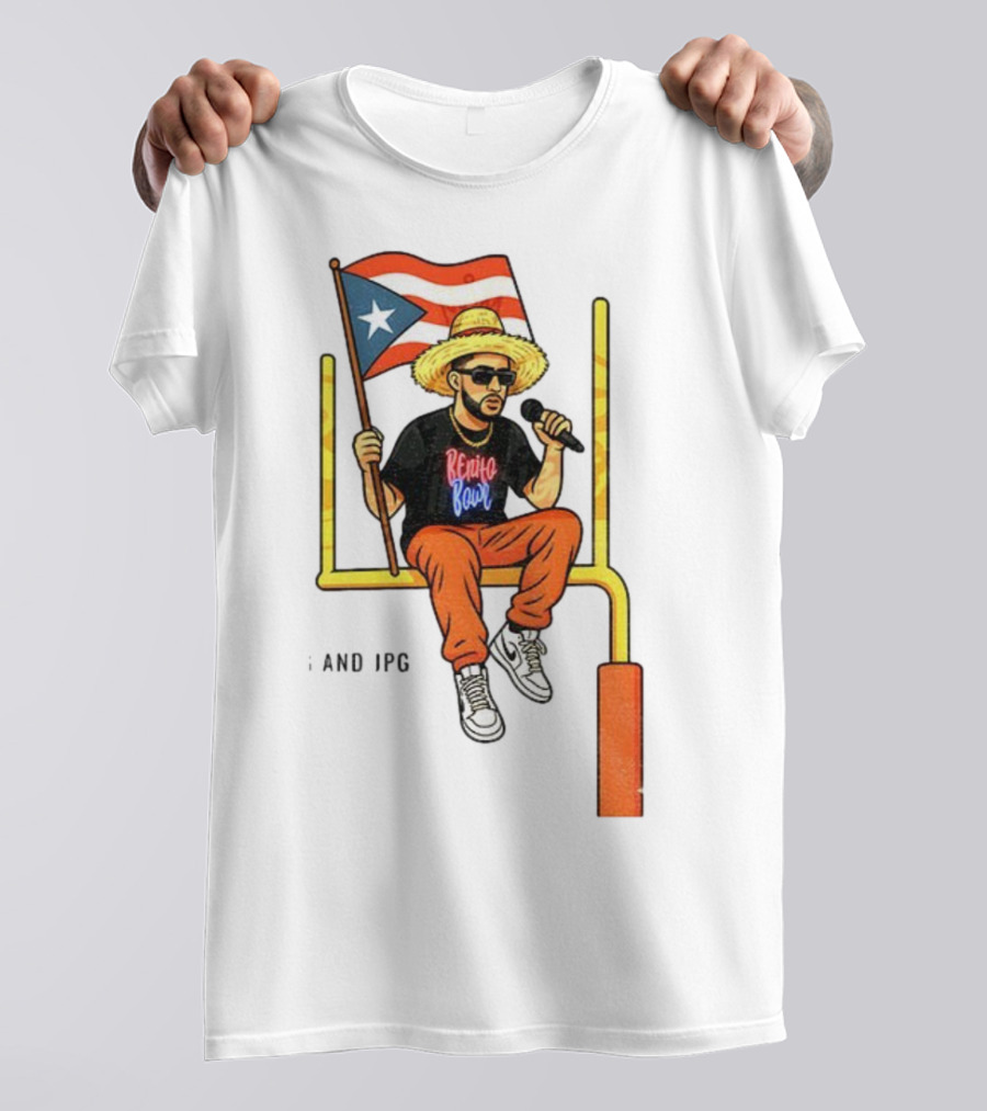Bad Bunny Puerto Rico Flag Super Bowl LX 2026 Benito Bowl Mic Hat Sunglasses T-Shirt