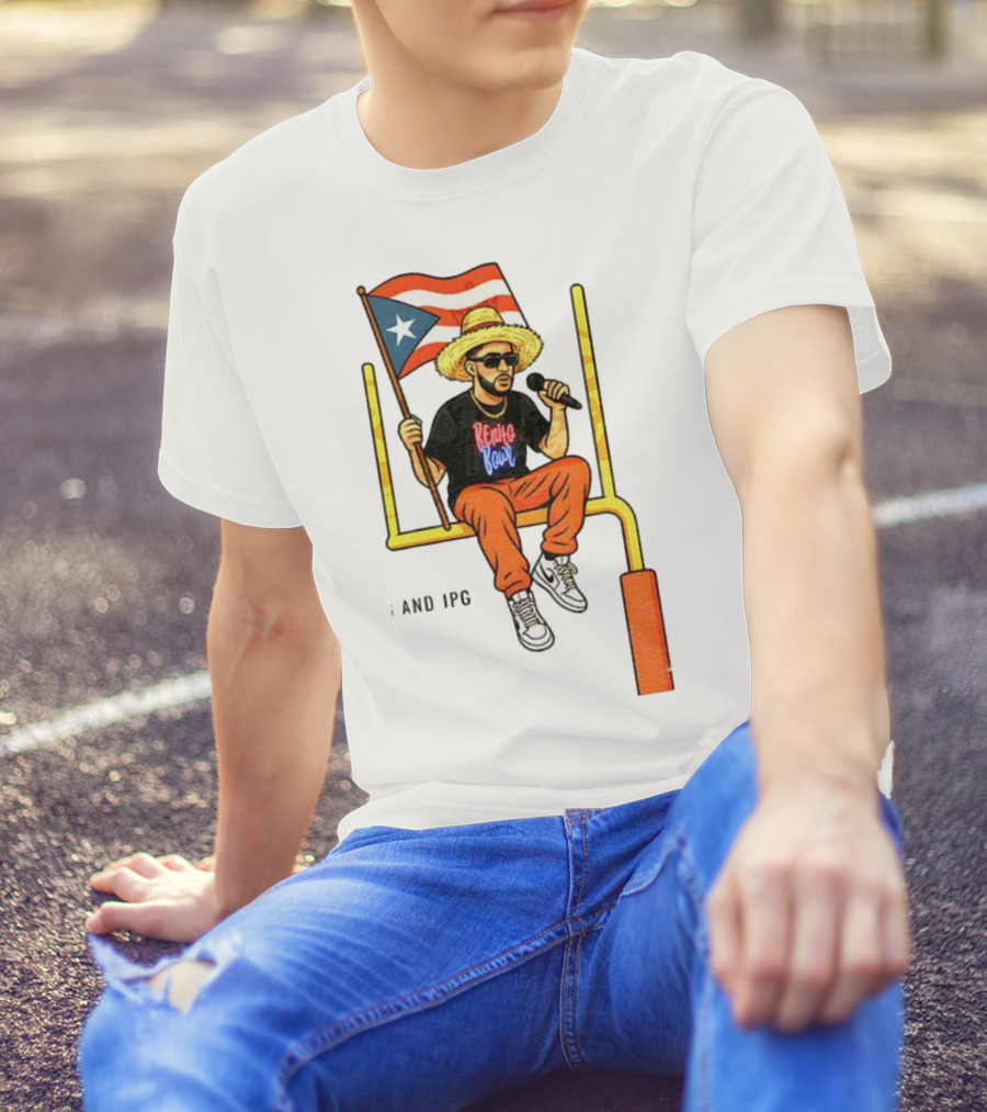 Bad Bunny Puerto Rico Flag Super Bowl LX 2026 Benito Bowl Mic Hat Sunglasses T-Shirt
