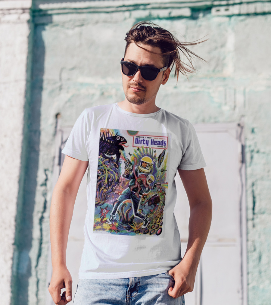 Dirty Heads October 7 2025 The Big Fresno Fair CA Retro Sci-Fi Adventure Alien Theme T-Shirt