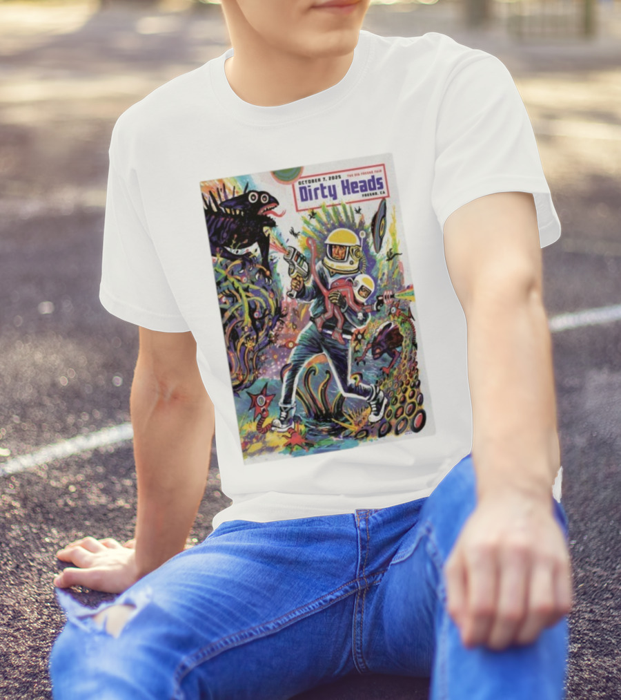 Dirty Heads October 7 2025 The Big Fresno Fair CA Retro Sci-Fi Adventure Alien Theme T-Shirt