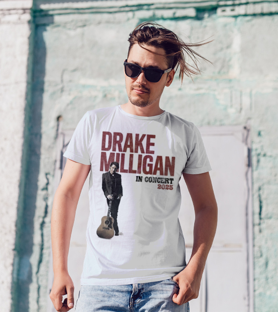 Drake Milligan Live On Stage 2025 Concert Tour T-Shirt