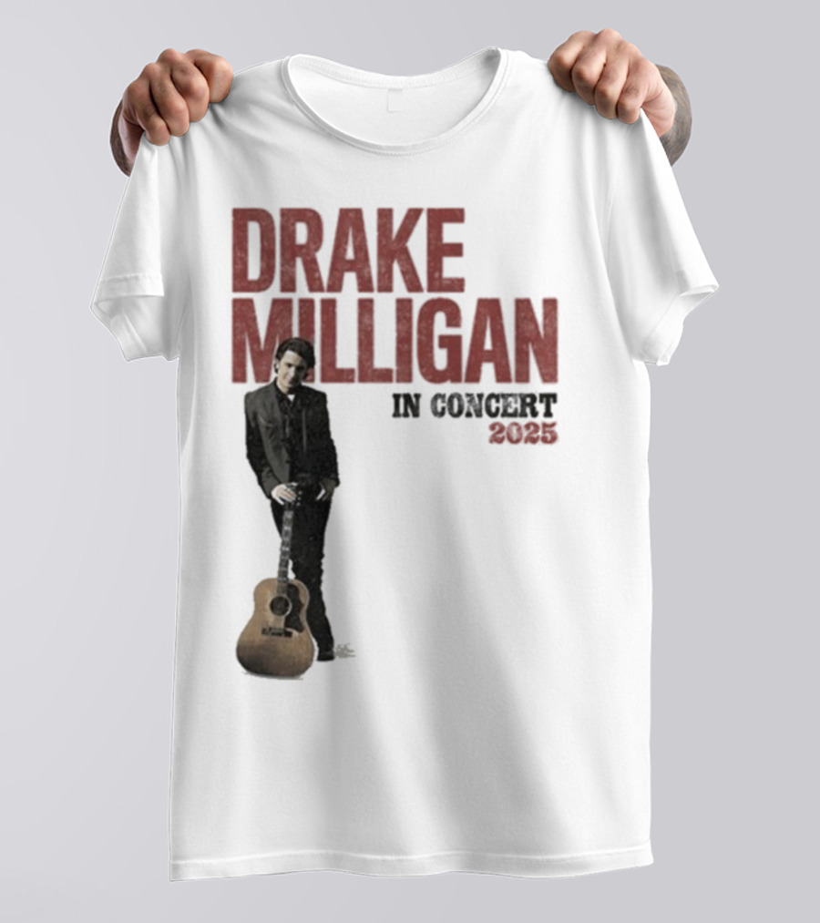 Drake Milligan Live On Stage 2025 Concert Tour T-Shirt