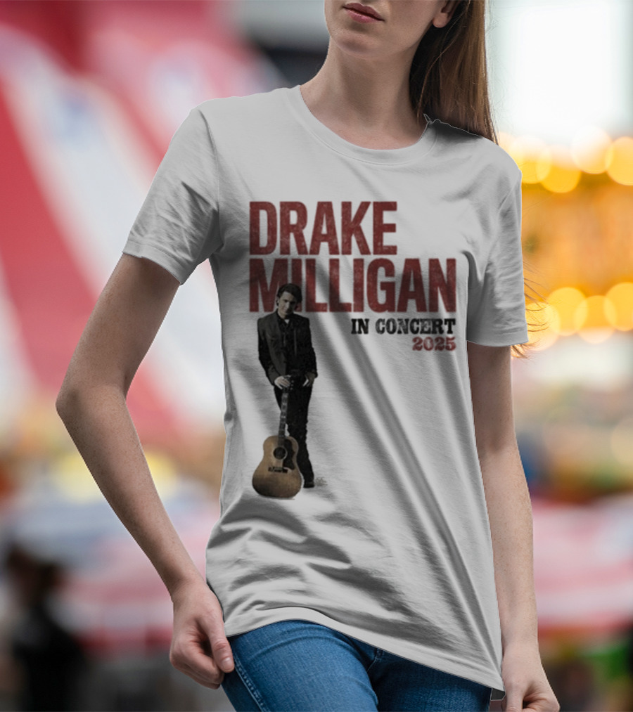 Drake Milligan Live On Stage 2025 Concert Tour T-Shirt