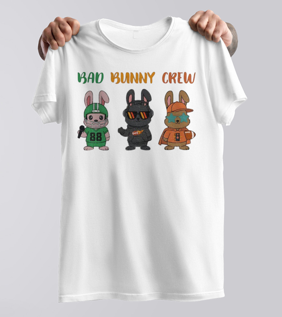 Bad Bunny Crew Football Game Day Naughty Theme T-Shirt