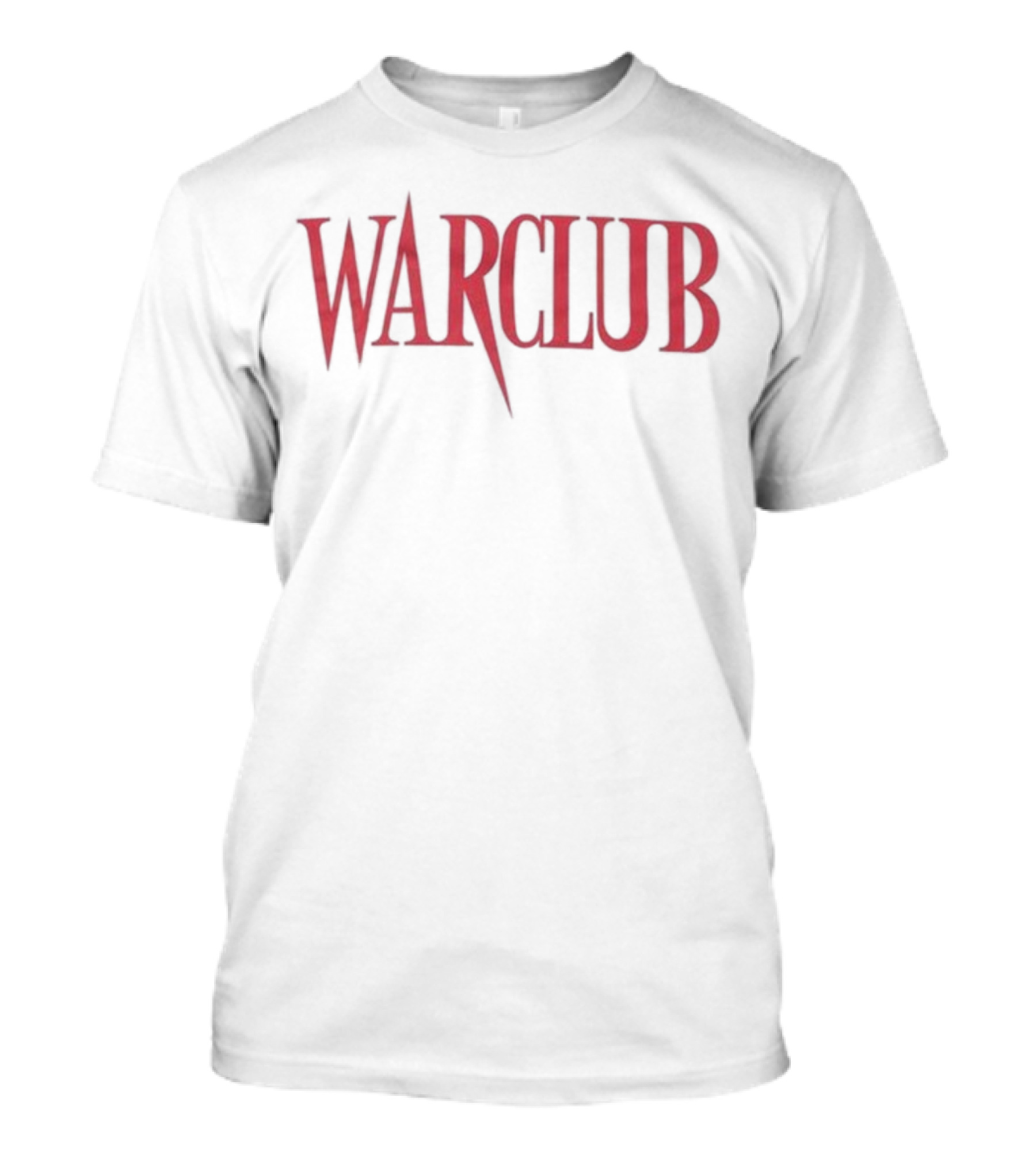 Half Face Blades Warclub Red Text T-Shirt